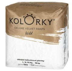 KOLORKY DELUXE VELVET PANTS - wild - L (8-13 kg) - jednorazové nohavičkové eko plienky