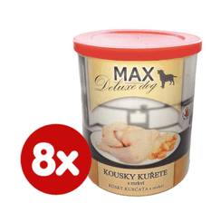 FALCO MAX deluxe kúsky kurčaťa s mrkvou 8 x 800 g