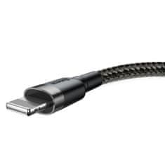 BASEUS Cafule kábel USB / Lightning QC 3.0 2.4A 1m, čierny/sivý