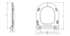 CERSANIT Wc sedadlo crea slim oval duroplast antib. softclose/ / jedno tlačidlo (K98-0177)