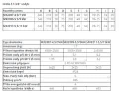 Dražice Prietokový ohrievač vody DZD MX 2207 4,5 / 7 kW