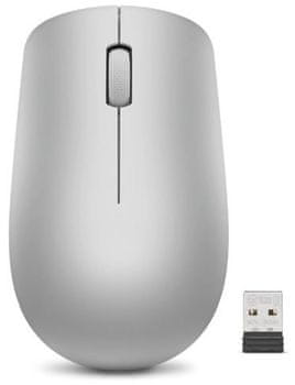 Optická bezdrôtová myš Lenovo 530 Wireless Mouse, Platinum Grey (GY50Z18984) pohodlná dlhá životnosť vysoká presnosť