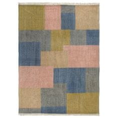 Vidaxl Ručne tkaný koberec Kilim, bavlna 160x230 cm, potlač, farebný