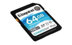 Kingston SDXC 64GB Canvas Go Plus 170R C10 UHS-I U3 V30 (SDG3/64GB)