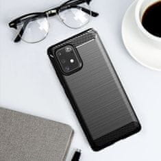 MG Carbon Case Flexible silikónový kryt na Samsung Galaxy S10 Lite, čierny