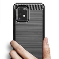 MG Carbon Case Flexible silikónový kryt na Samsung Galaxy S10 Lite, čierny