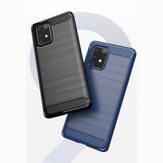 MG Carbon Case Flexible silikónový kryt na Samsung Galaxy S10 Lite, čierny