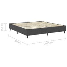 Vidaxl Rám na boxspring posteľ, sivý, látka 200x200 cm