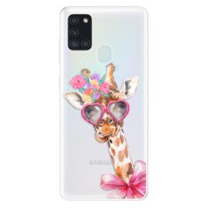 iSaprio Silikónové puzdro - Lady Giraffe pre Samsung Galaxy A21s