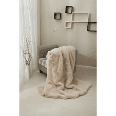 KONDELA Kožušinová deka, béžová, 150x180, RABITA NEW TYP 2
