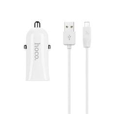 Hoco Nabíjačka do auta Z12 micro USB 2.4A Dual biela 50848