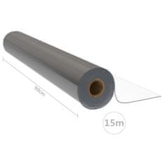 Petromila vidaXL Chránič na stôl v rolke priehľadný 0,9x15 m 2 mm PVC