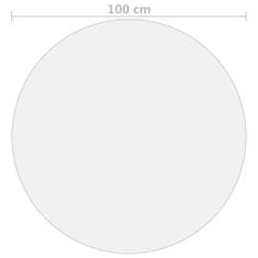 Vidaxl Chránič na stôl, matný Ø 100 cm, 2 mm, PVC