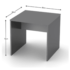 KONDELA Písací stôl, grafit / biela, RIOMA NEW TYP 17