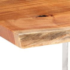 Vidaxl Stôl s prírodnými hranami, akáciové drevo, 200 cm, 3,8 cm