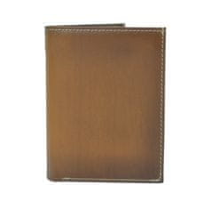 VegaLM Pánska kožená peňaženka, ručne tieňovaná v ho svetlo hnedej farbe