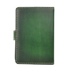 VegaLM Kožený zápisník MINI z prírodnej kože s číselným zámkom v zelenej farbe