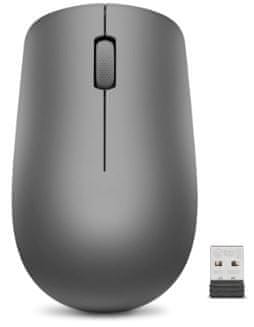 Optická bezdrôtová myš Lenovo 530 Wireless Mouse, Graphite (GY50Z49089) pohodlná dlhá životnosť vysoká presnosť