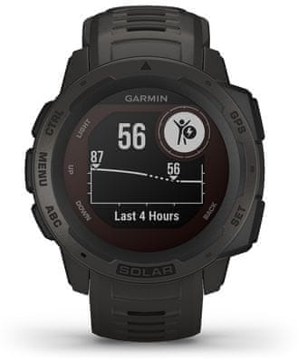 Inteligentné hodinky outdoorové odolné športové Garmin Instinct Solar, solárne nabíjanie, vojenský štandard, vodotesné, multisport, sledovanie tepu, GPS, Glonass, Galileo, sledovanie spánku, dlhá výdrž batérie