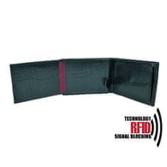 VegaLM Ochranná RFID kožená peňaženka v čiernej farbe