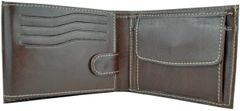 VegaLM Ochranná RFID kožená peňaženka v tmavo hnedej farbe