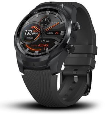 Inteligentné hodinky TicWatch Pro 4G, LTE, NFC, telefonovanie, bezkontaktné platby, prehrávanie hudby, vodotesné, odolné, sledovanie tepu