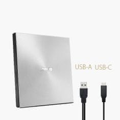 ASUS ZenDrive externé DVD±RW SDRW-08U9M-U, strieborná