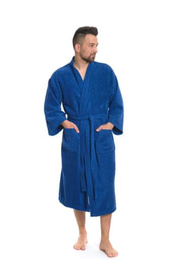 Interkontakt Pánsky župan model KIMONO 03 Blue Navy