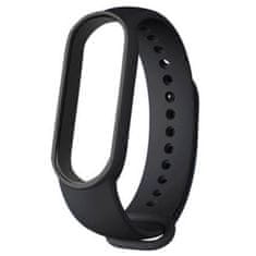 BStrap Silicone remienok na Xiaomi Mi Band 5/6/7, black