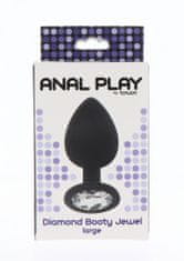 Toyjoy Análny kolík Anal Play Diamond Booty Jewel large black