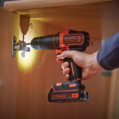 Black+Decker Aku príklepová vŕtačka BDCHD18K, 18 V / 1,5 Ah Li-Ion