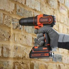 Black+Decker Aku príklepová vŕtačka BDCHD18K, 18 V / 1,5 Ah Li-Ion