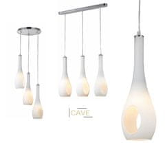 ACA Závesné svietidlo CAVE max. 60W/E14/230V/IP20, farba chrómu