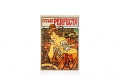 Ceduľa Alfons Mucha - Cycles Perfecta, 15 x 21 cm
