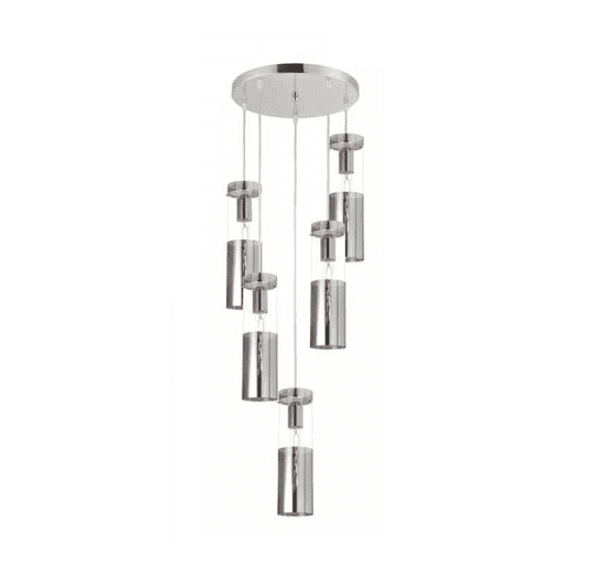 ACA Závesné svietidlo DEJAVU max. 5x40W/E27/230V/IP20, farba chrómu