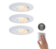 Paulmann Paulmann HomeSpa LED vstavané svietidlo Calla IP65 1x5,5W 230V WhiteSwitch výklopné 3ks sada vrátane sv. zdroje 929.99 92999