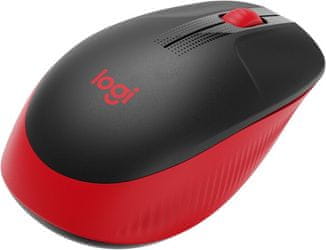 Logitech M190, červená (910-005908) bezdrôtová 3 tlačidlá optická