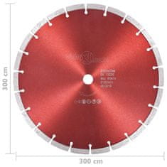 Vidaxl Diamantový rezací kotúč oceľový 300 mm