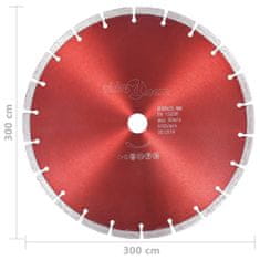 Vidaxl Diamantový rezací kotúč oceľový 300 mm