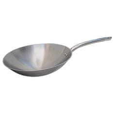 de Buyer WOK panvica , 3122.36, WOK, priemer 36 cm, dutá trubkovitá rukoväť, nerezová oceľ, vhodné na indukciu, výroba vo Francúzsku