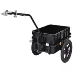Vidaxl Nákladný/ručný vozík na bicykel, čierny, 70 L