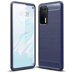 MG Carbon Case Flexible silikónový kryt na Huawei P40, modrý