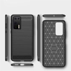 MG Carbon Case Flexible silikónový kryt na Huawei P40, čierny