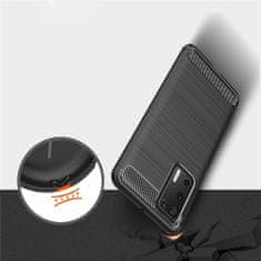 MG Carbon Case Flexible silikónový kryt na Huawei P40, čierny