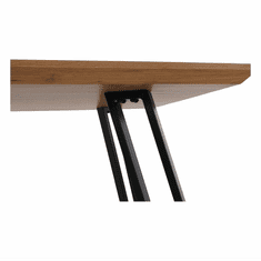 KONDELA Jedálenský stôl, dub/čierna, 140x80 cm, PEDAL