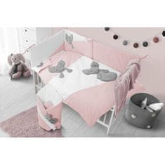 BELISIMA 5-dielne posteľné obliečky Mouse 90/120 ružové