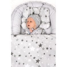 NEW BABY Luxusné hniezdočko s perinka pre bábätko hviezdy šedé