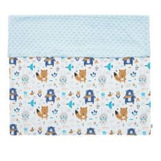 NEW BABY Detská deka z Minky Medvedíci modrá 80x102 cm