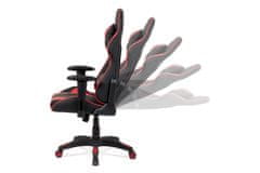 Autronic kancelárske kreslo, koženka čierna / červená KA-F03 RED