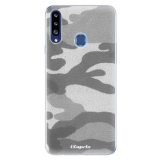 iSaprio Silikónové puzdro - Gray Camuflage 02 pre Samsung Galaxy A20s